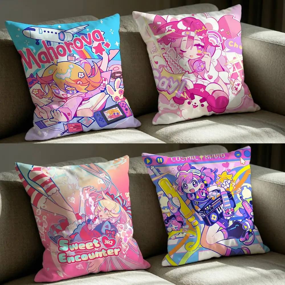 Game M-Muse D-Dash Music Cover-S Square Sofa Pillow Cover Solid Color Living Room Home Decor Cushion Case