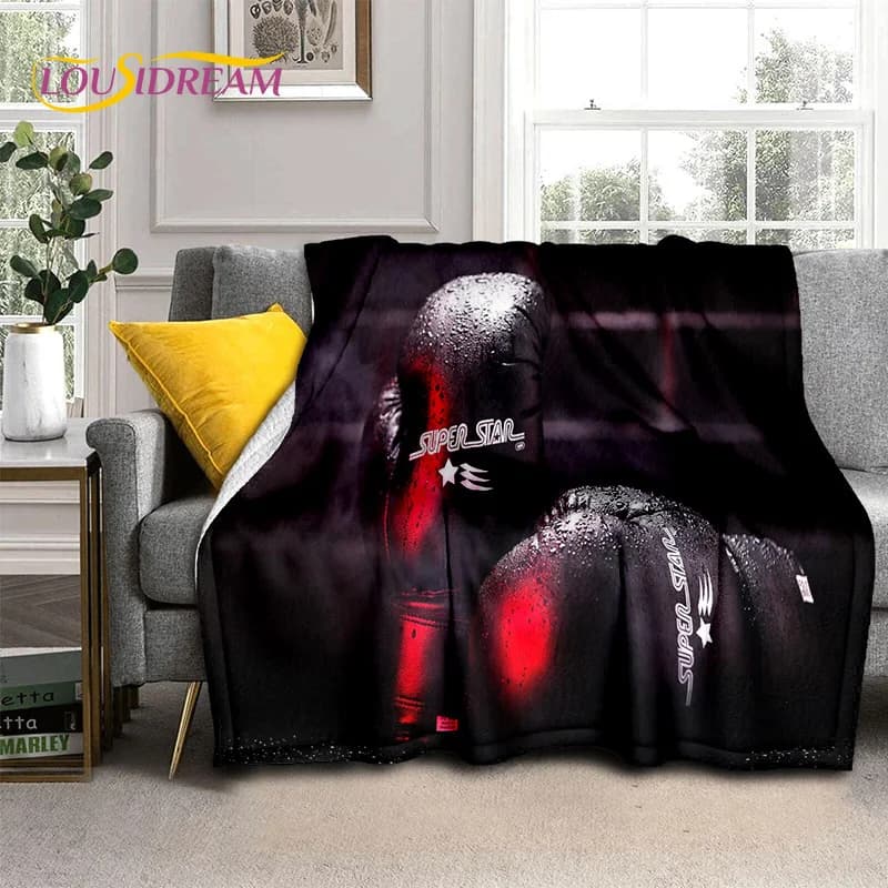 Guantoni da boxe 3D Boxer Fight HD coperta, coperta morbida per la casa camera da letto divano letto Picnic viaggio ufficio resto copertura coperta bambino