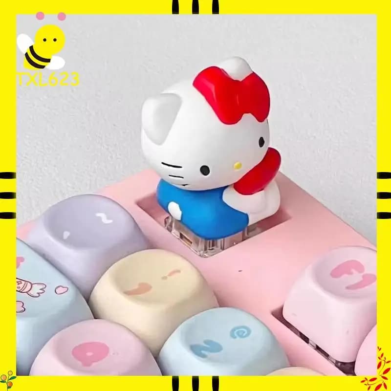 Keycap a Forma di Cuore K T Love in Resina, Decorazione Personalizzata per Tastiera Meccanica, Regalo Pratico, Figurina Personalizzata