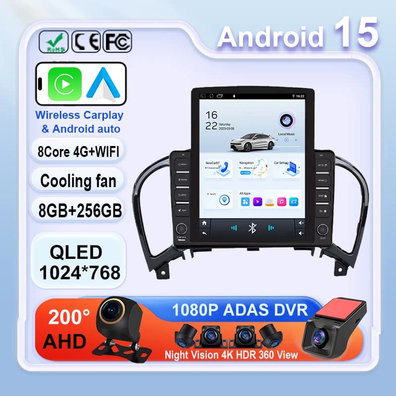 Car Radio For Nissan Juke Infiniti ESQ 2004 - 2016 Auto Carplay GPS DSP QLED Video Player 4G WiFi Multimedia Player Android9.7“