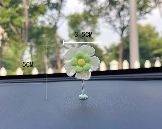 Car swing flower petal o interior decoration center console ornament, cute healing systemfresh shaking head flower pendulum