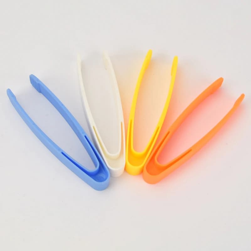 Nuove Pinzette in Plastica a Punta Dritta, Pinzette Cosmetiche, Pinzette per Kit di Pronto Soccorso, Pinzette per Strumenti Medici, Clip Bianche Grandi all'Ingrosso