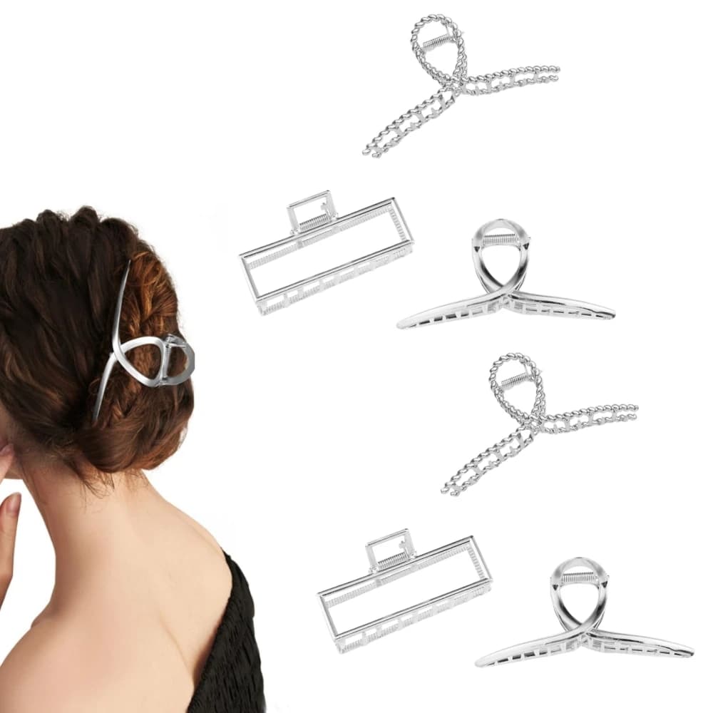 Set of 6 Large Metal Hair Clips, Anti-slip Hair Clips for Thick and Long Hair, Fashion Accessories for Female Styling