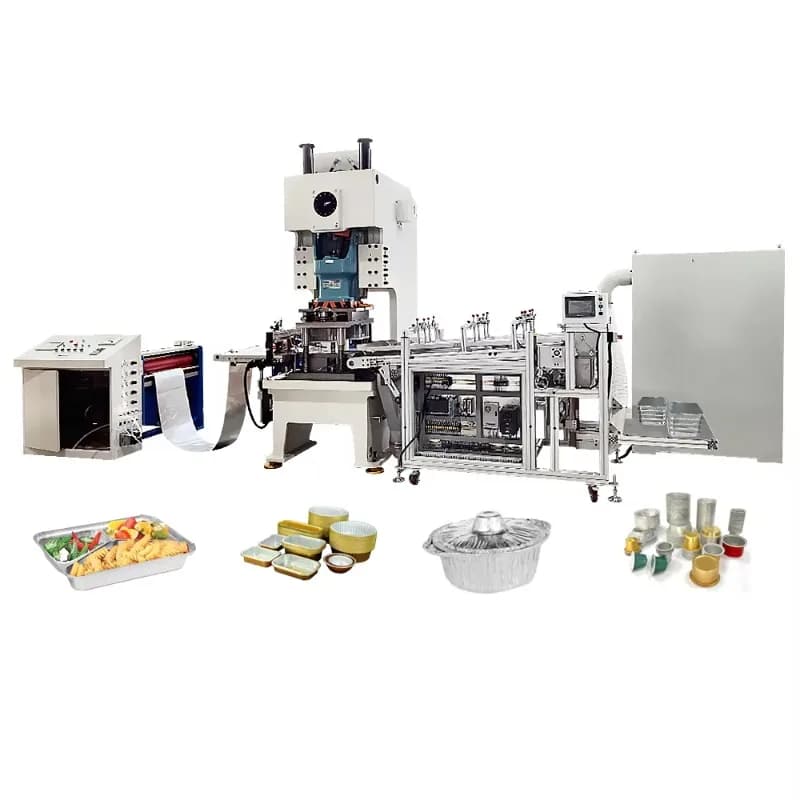 Certificazione CE Macchina semiautomatica per la produzione di contenitori per vassoi per piatti in foglio di alluminio da asporto per l'imballaggio alimentare