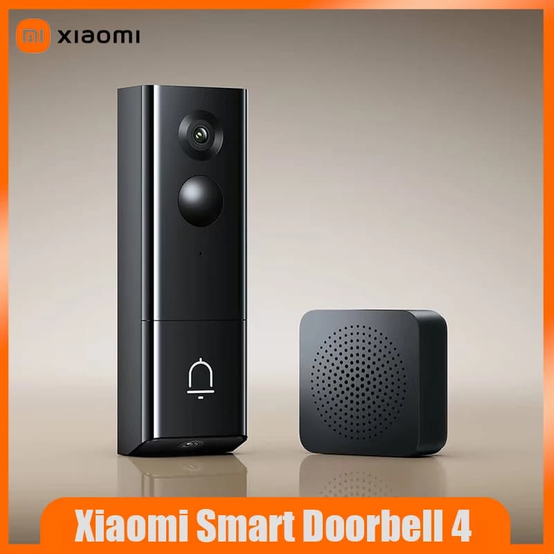 Campanello intelligente Xiaomi 4 Doppia fotocamera163 ° Rilevamento umano AI ultra grandangolare Batteria a lunga durata Classificazione IP65 Visione notturna a infrarossi