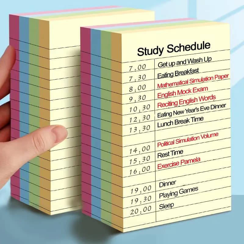 200 fogli Line Sticky Notes 4 colori Portatile Studente Note Marker Scrittura Note adesive Blocco note autoadesivo facile da applicare