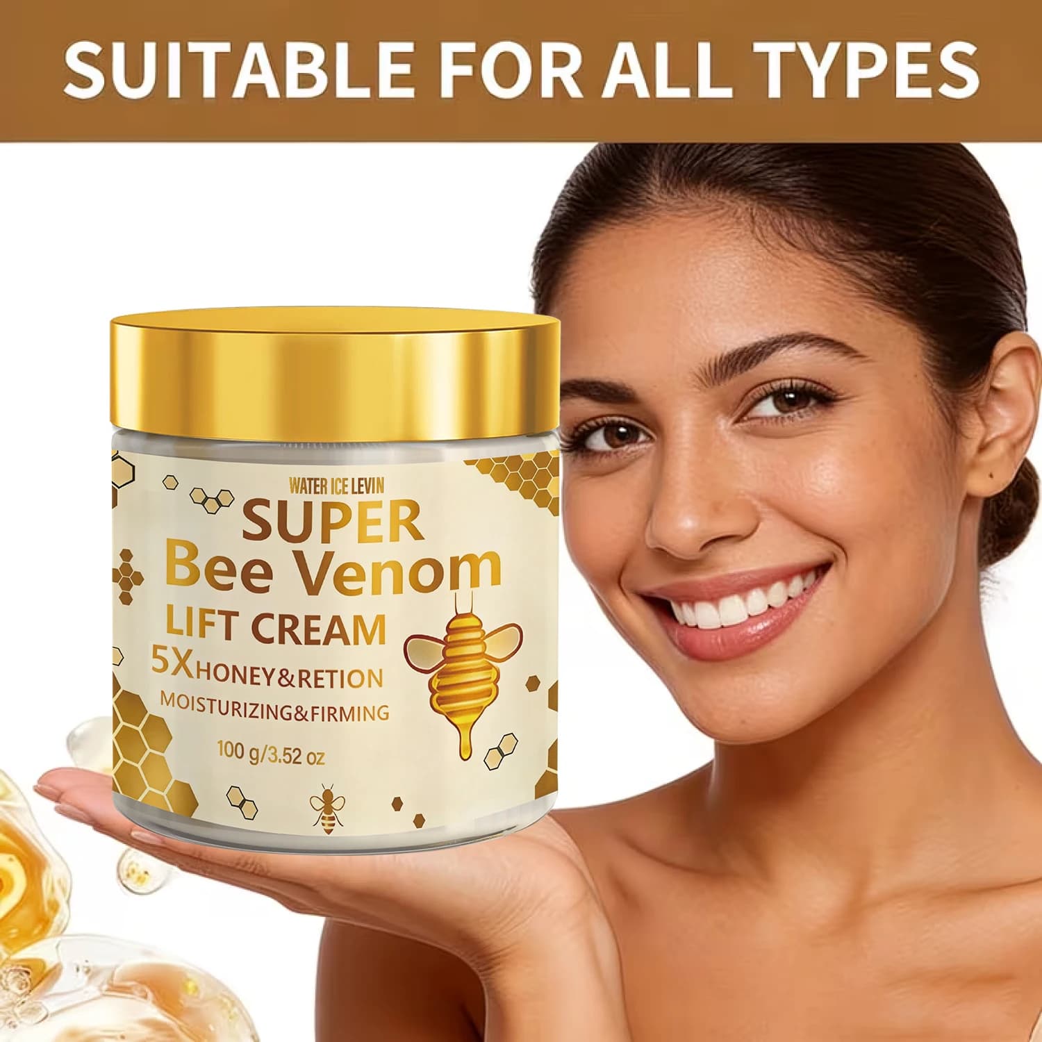 100g Vein Face Cream with Hyaluronic Acid, Vitamin C and Niacinamide - Hydrating Cream and Lifting for All Skin Types