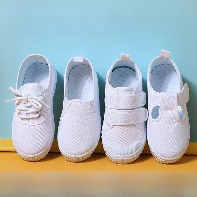 Sneakers Bianche in Tela da Donna per Arti Marziali, Ginnastica, Danza, Scarpe da Infermiera a Taglio Basso con Punta Rotonda, Casual, Nuovo Stile Primaverile