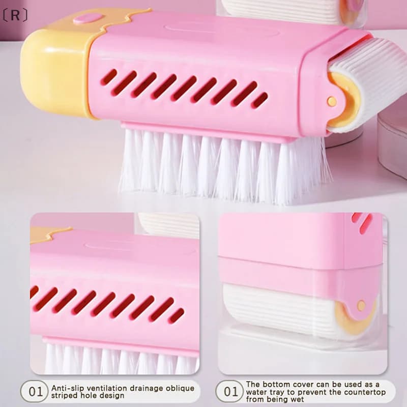maveraRuwenSoap Box for Free Hand Washer Brush Multi-functional Foam Box Automatic Soap Exhaust Roller Type Laundry soap drainage