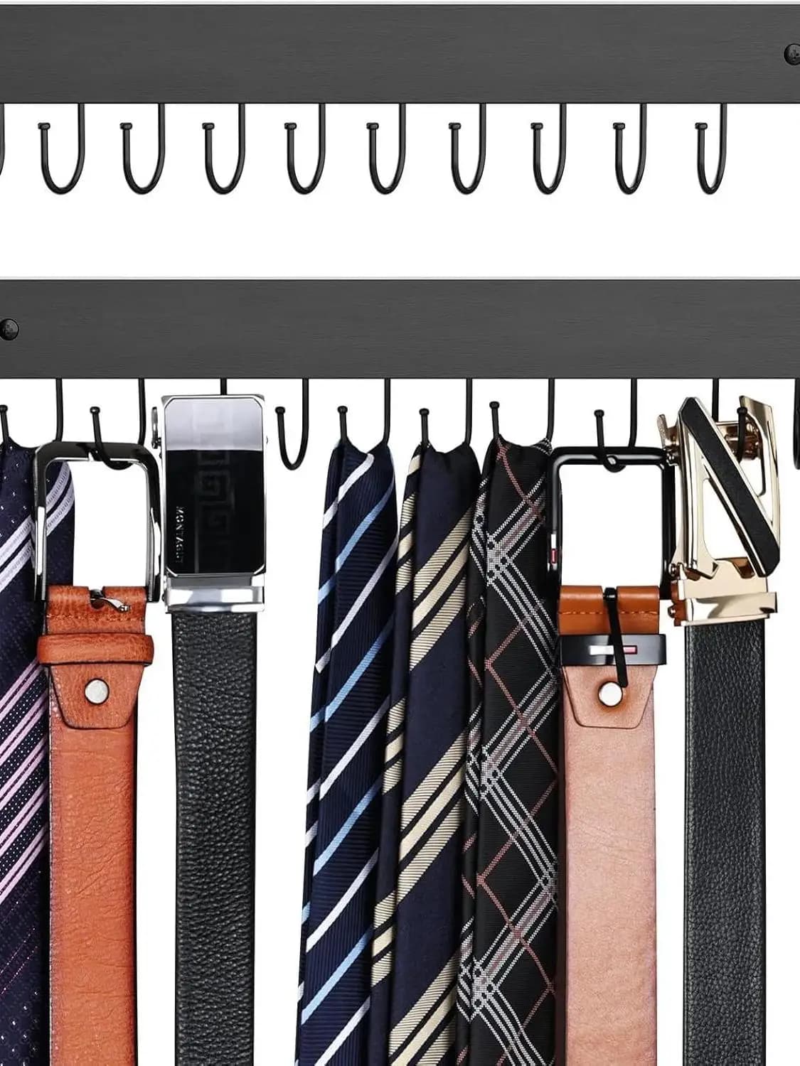 Organizer from Wall in Wood with Multipli Hooks for Keys, Bags, Sunglasses and Belts - Essential for the House Entrance