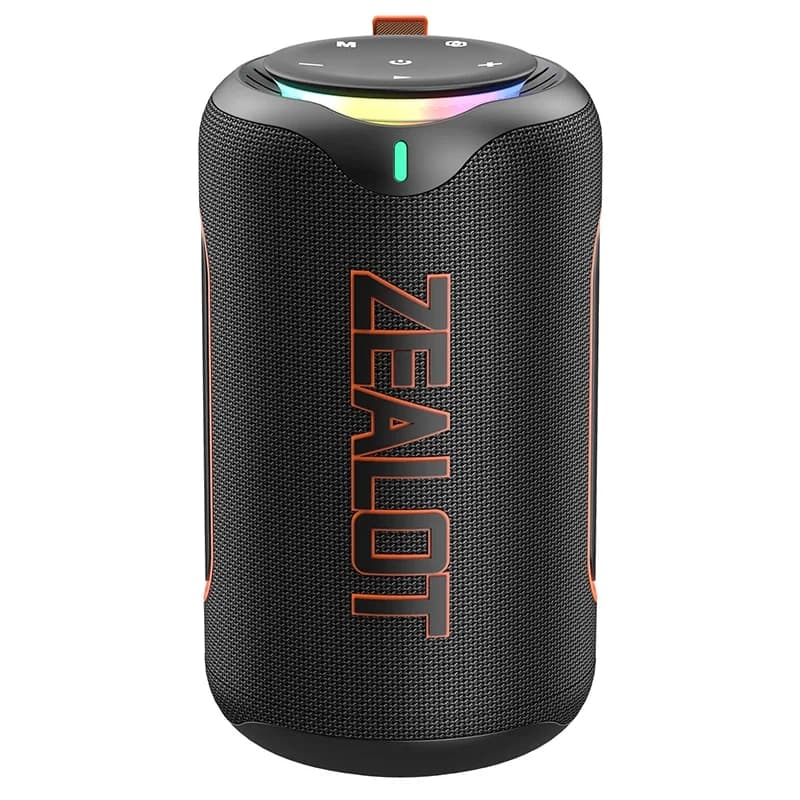 Zealot_MP1 Bluetooth Speaker, 60W Output Power Bluetooth 5.3 Speaker ,Stereo Sound IPX6 Waterproof,Micro SD Card,RGB Light