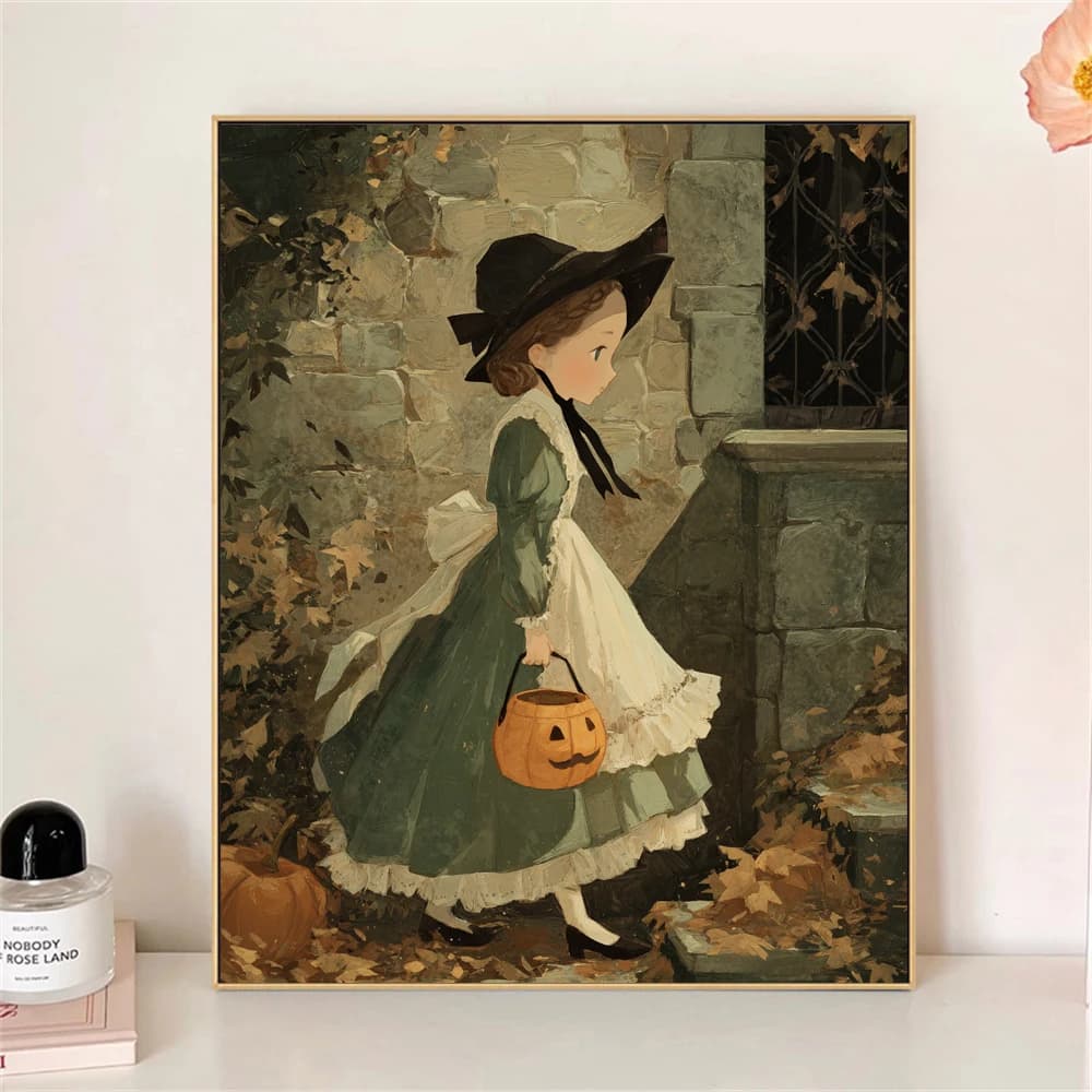 Paint by Numbers For Adult Kit The Girl Carrying Pumpkin Lant DIY Dropshipping acrylic Oil Painting Canvas by Number Home Decor