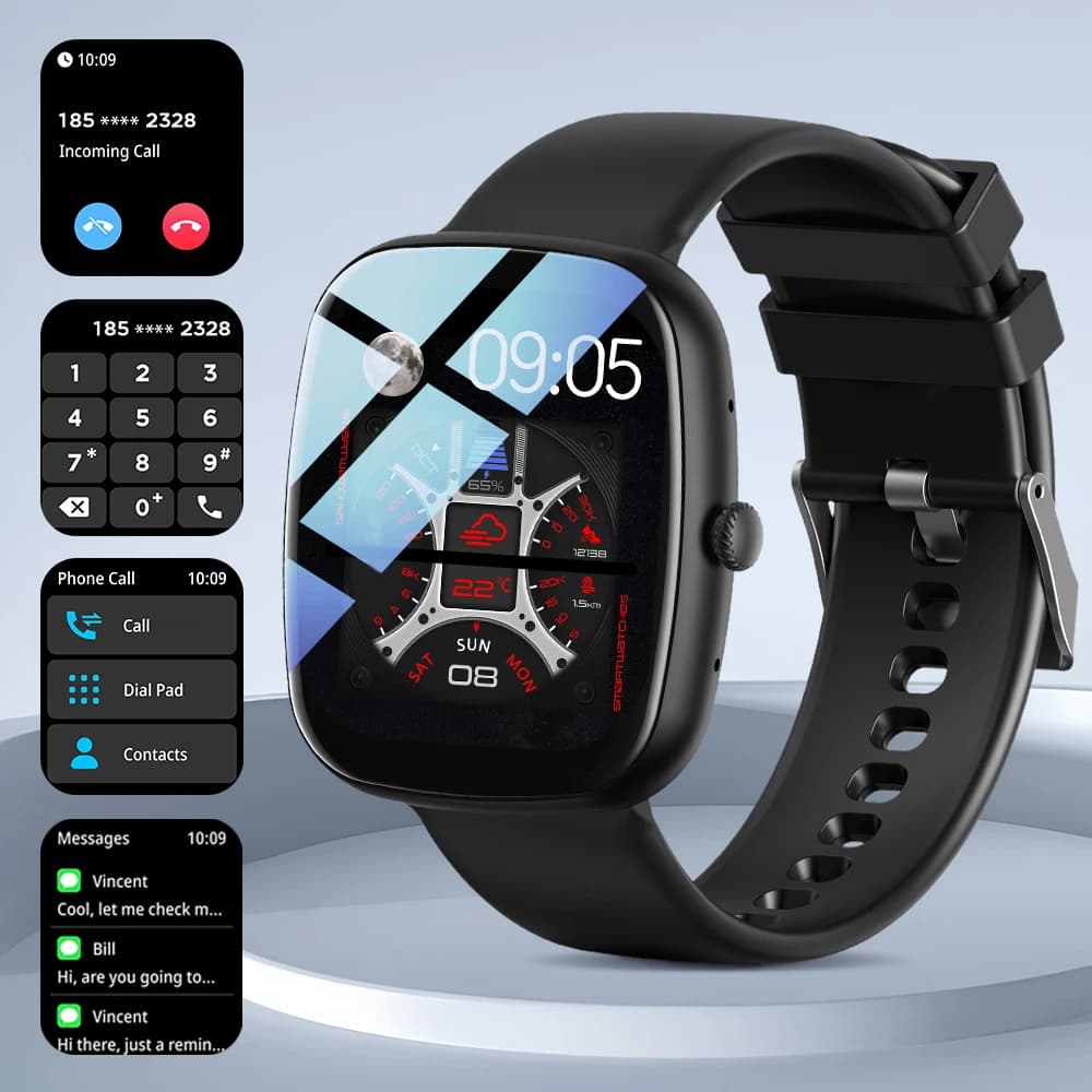 2024 NUOVO Smart Watch 1.83" Full Touch Screen Sport Fitness Tracker con funzione di chiamata, contatori di passi e calorie Andiod e IOS