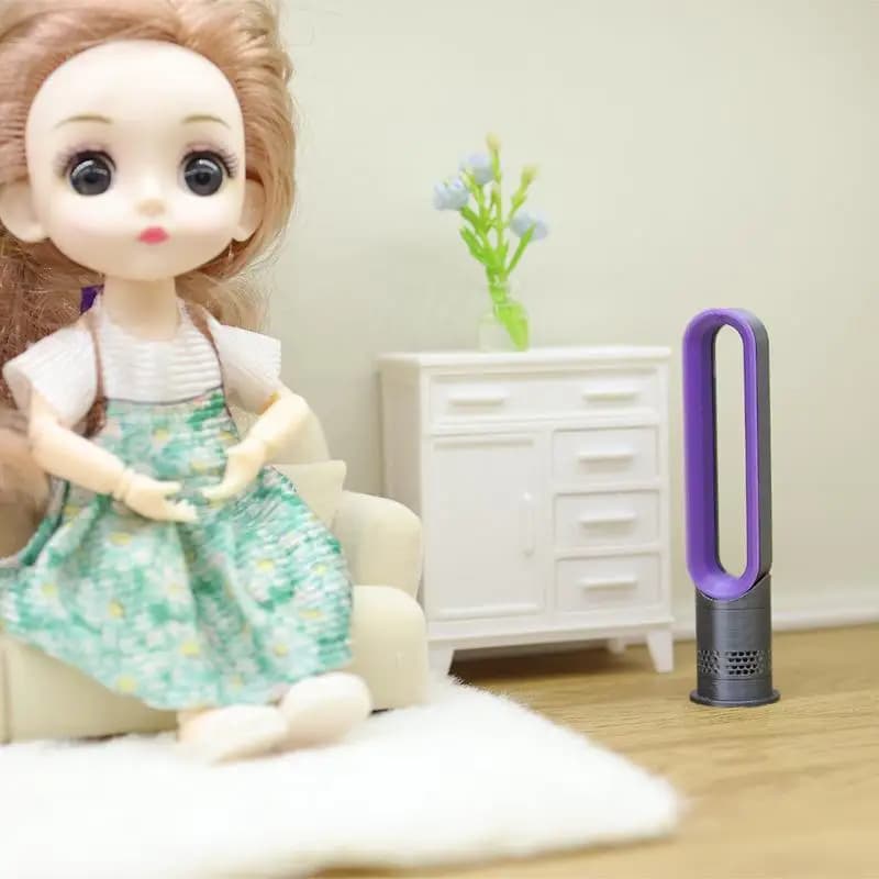 Mini Ventilatore Elettrico Senza Pale per Casa delle Bambole 1/12, Accessori per Scenari di Vita, Decorazione per Mobili, 1 Pezzo