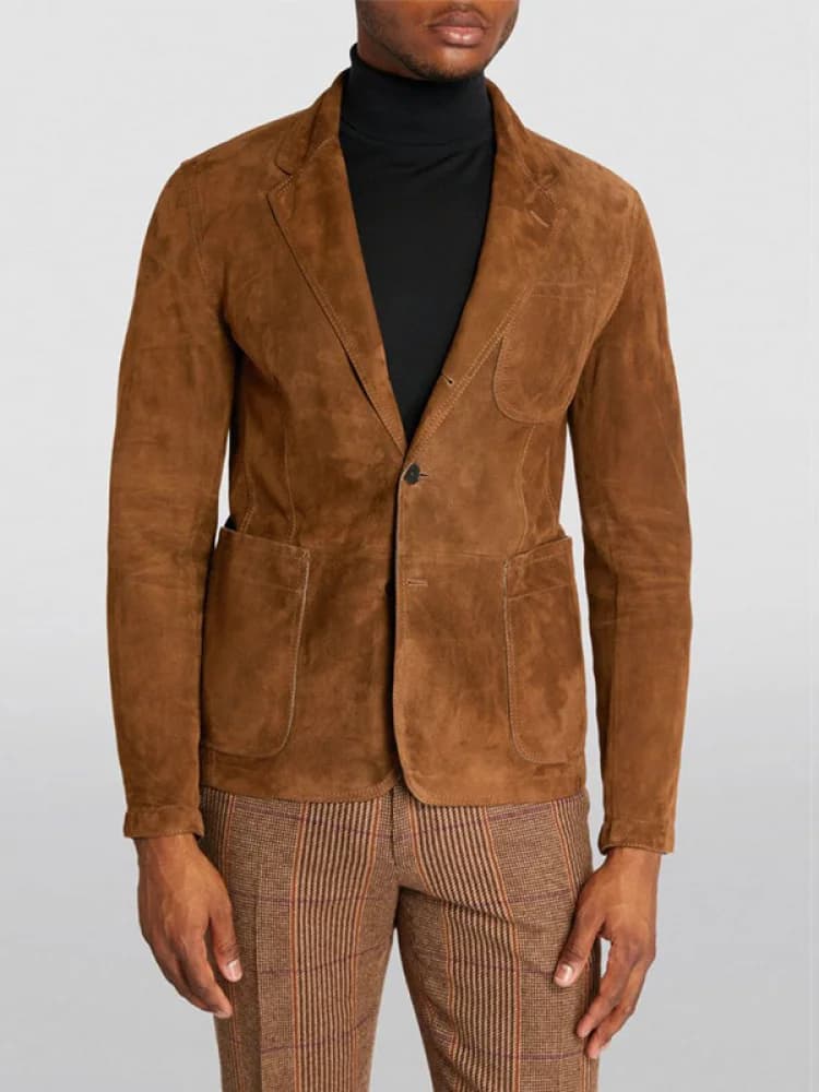 Men's Pure Color Collar Jacket Outerwear Winter Windproof Long Sleeve Casual Style Independent Station Cross-border New Autum...