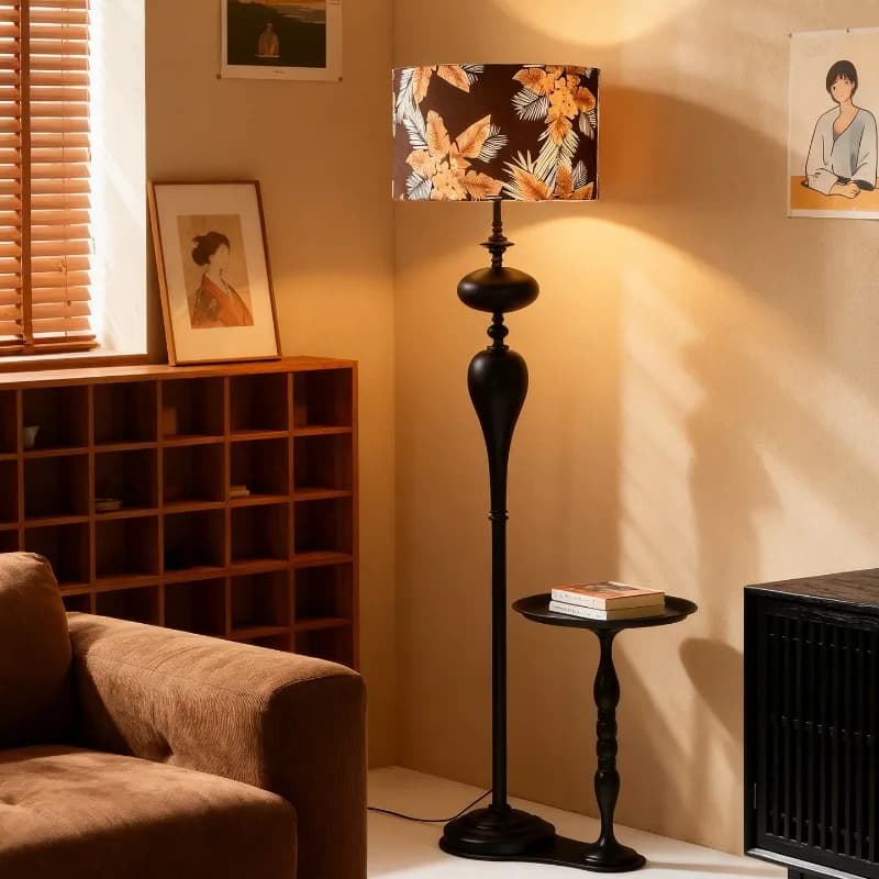Middle American Retro Floor Lamps Bedroom Bedroom Bedsides Living Room Sofa Side Remote Control Vertical Desk Lights Fixtures