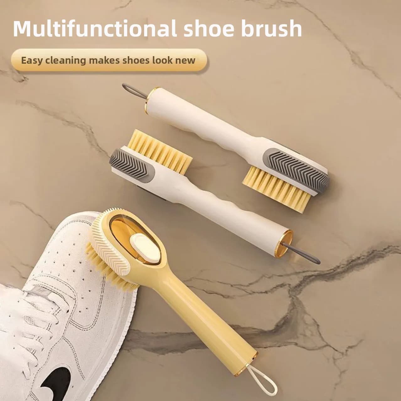 Spazzola Portatile per Scarpe con Liquido Integrato, Rimuovi-Macchie Domestico, Strumento per la Pulizia Quotidiana del Dormitorio