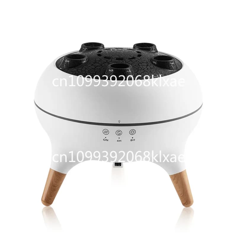 Umidificatore per aromaterapia con cerchio sputare, macchina per aromaterapia con diffusore poroso per olio essenziale con venature del legno, lanterna dinamica per meduse