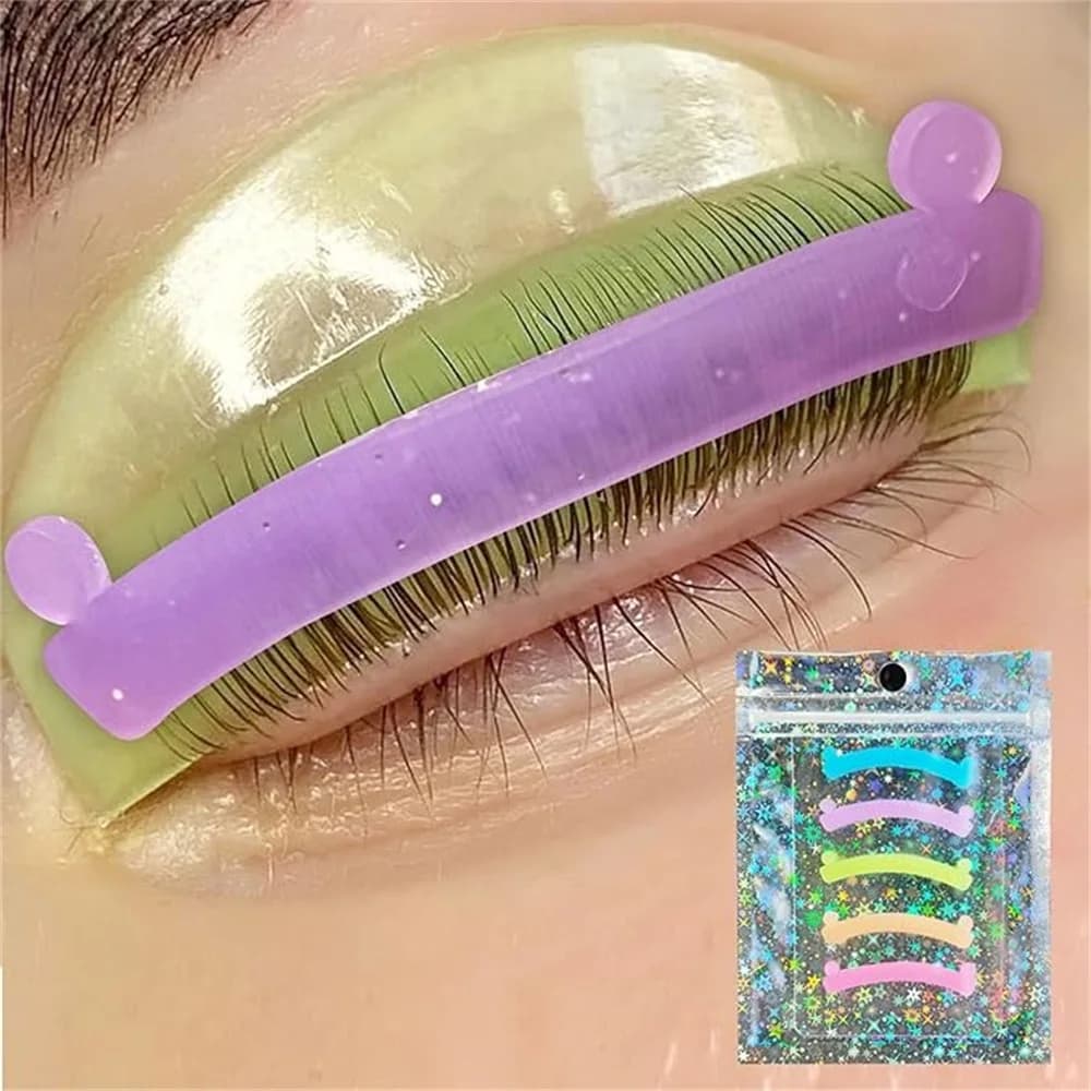 Libeauty 5/10 Pcs Rainbow Bigodino Tape Reusable Silicone Lash Lift Pad Cover Eye Lash Accessories Makeup Tools Use Signal
