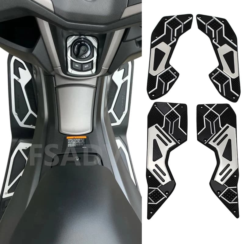 Per YAMAHA NMAX155 V3 TURBO 2025 NMAX125 V3 2025 Moto Poggiapiedi Rilievi Del Piede Pedale Piastra Pedali Resto Pad Cuscino Bordo Pedali