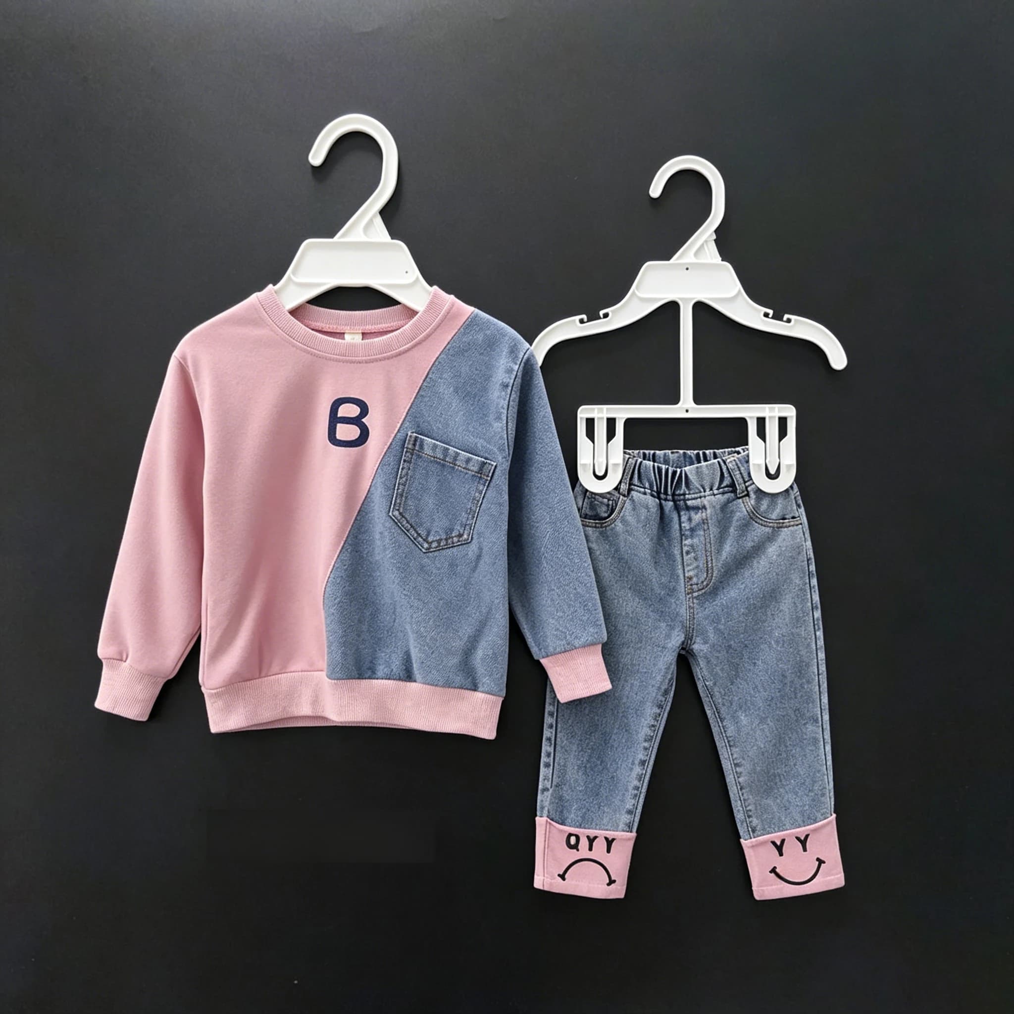 Multifunction Plastic Clothes Hanger Non-Slip Skirt Hanger Kid Clothes Stand Baby Child Pants Black hanger 10 PCS/LOT