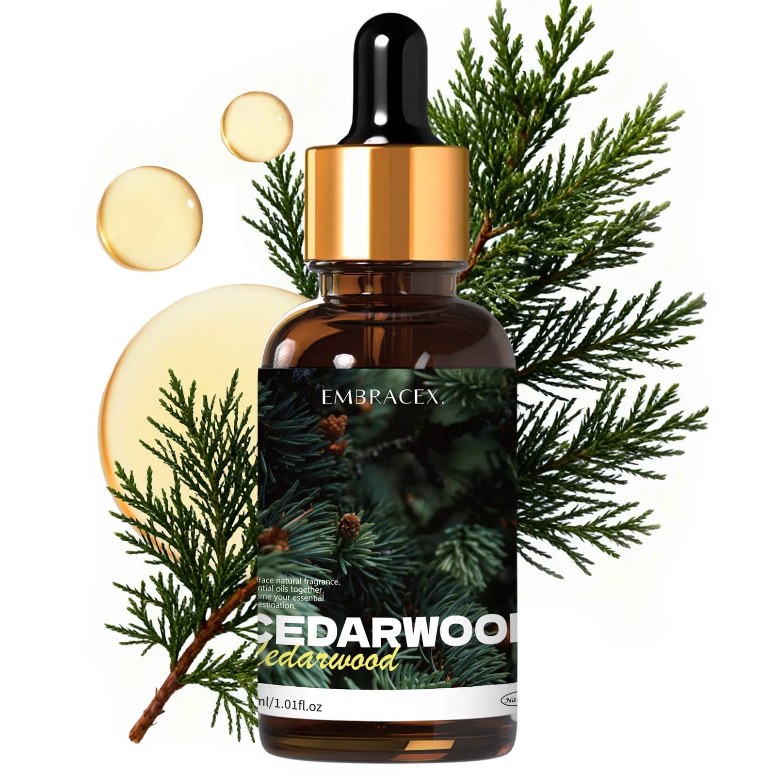 Olio essenziale naturale di legno di cedro da 30 ml, per diffusori, olio deodorante per auto, progetti fai da te, profumo a lunga durata, regalo per gli amici