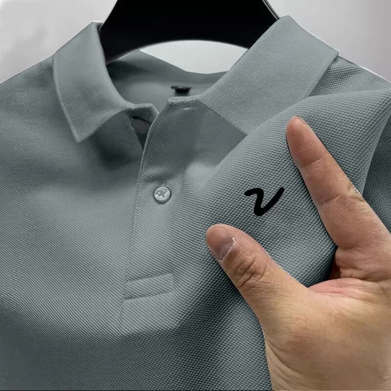 T-shirt sportiva da golf da uomo di alta qualità con colletto polo semplice e alla moda, maglietta estiva a maniche corte casual.