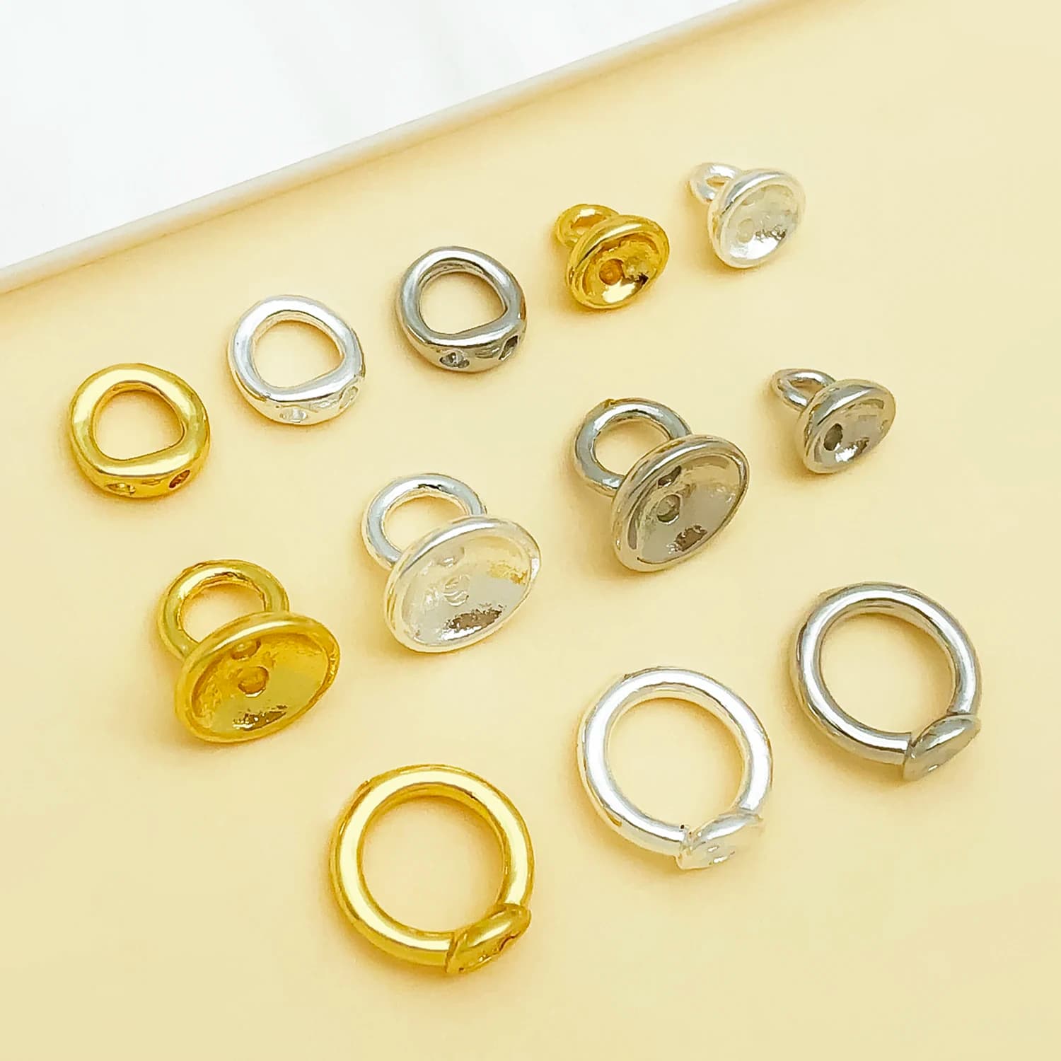 5 pieces of metal wire thick plated 18k gold for creating diy jewelry, earrings, pendants for bracelets and necklaces