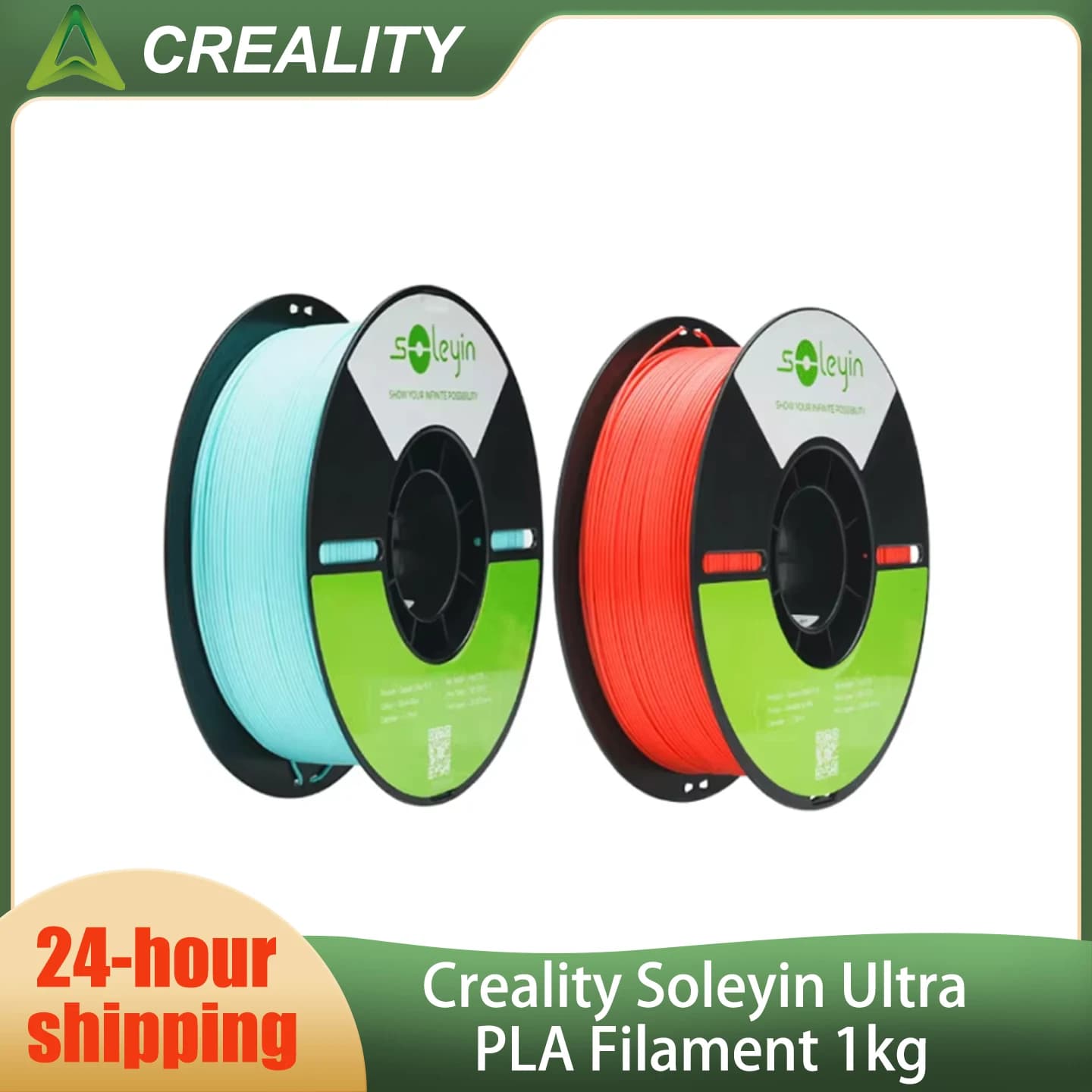 Creality Soleyin Ultra PLA Filament 1kg 1.75mm 3D Printer Plastic Material Multiple Colors Fit Most FDM Printers