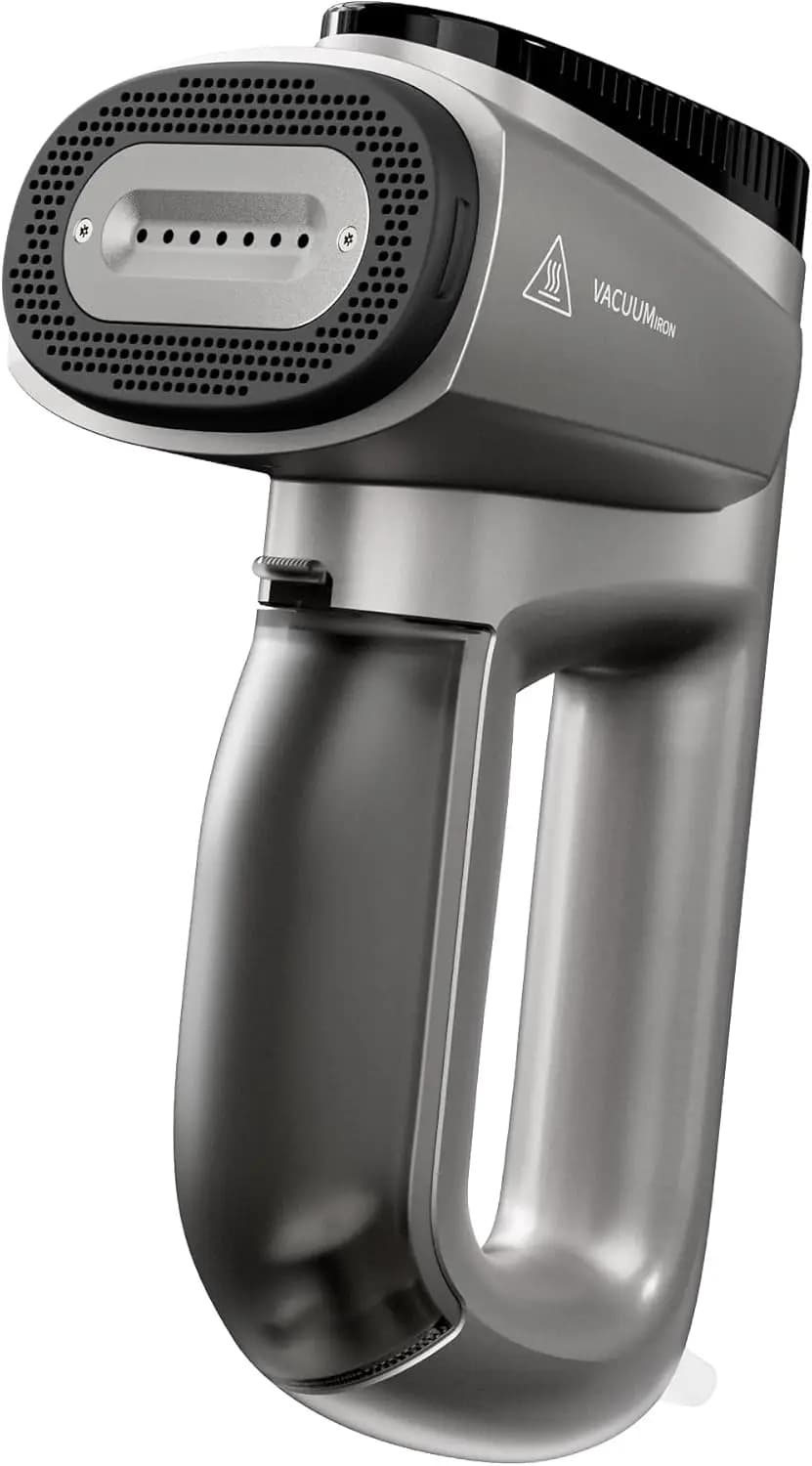 Vaporizzatore Portatile 2-in-1 per Vestiti, Potente Aspirazione Anti-Piega, Delicato sui Tessuti, Vaporizzatore da Viaggio per Indumenti