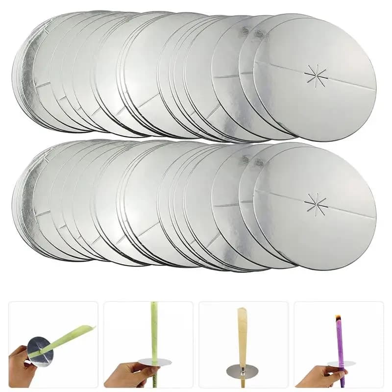 100pcs Candle Drip Protector Memorial lume di candela cera d'api protezioni per candele scatola di carta per candele chiesa vigil Candle vassoio di carta