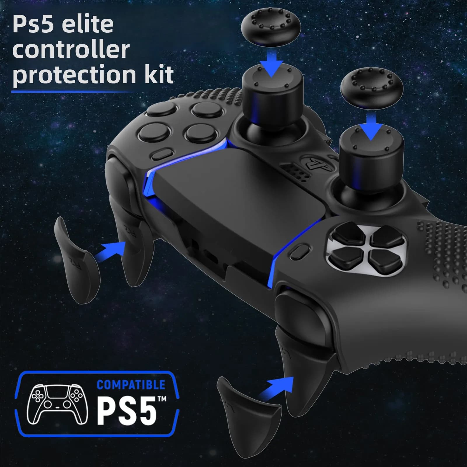 PS5 SLIM Elite Pro Maniglia Custodia in silicone Trigger Keycase Rocker Cap Gioco Merchandise Accessori
