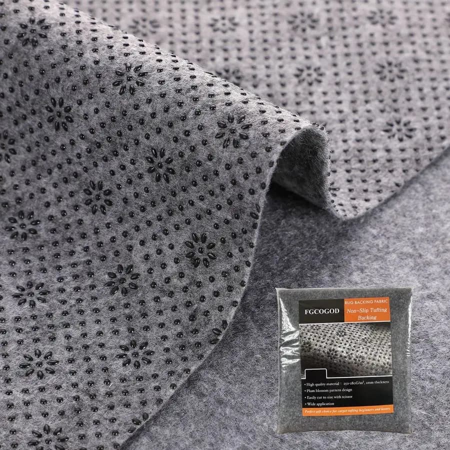 Non-slip support fabric for tufting carpets, for the creation of carpets, for tufting gun, for needle punch, improved version thickness 2mm