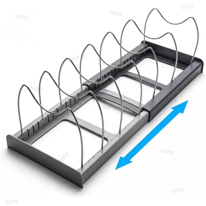 7grid Pans Organizers Kitchen Cabinet Rack Expandable Stainless Steel Storage Rack Cutting Board Drying Cookware Shelf Dish Rack