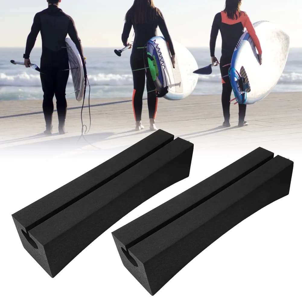 Coppia di Barre Portatavole Ovali in EVA Morbido per Tetto Auto, Ideali per Tavole da Surf, Kayak e Stand Up Paddle