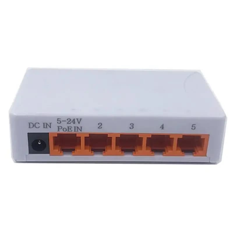Switch di Rete Gigabit a 5 Porte 1000Mbps, Switch Ethernet Intelligente ad Alte Prestazioni, Hub RJ45, Splitter Internet, Spina USA - ABIU