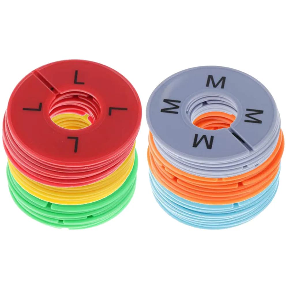 60Pcs Closet Size Dividers Plastic Clothing Hanger Separators Clothes Size Labels Xs to Xxl Convenient Organizer for Home Store