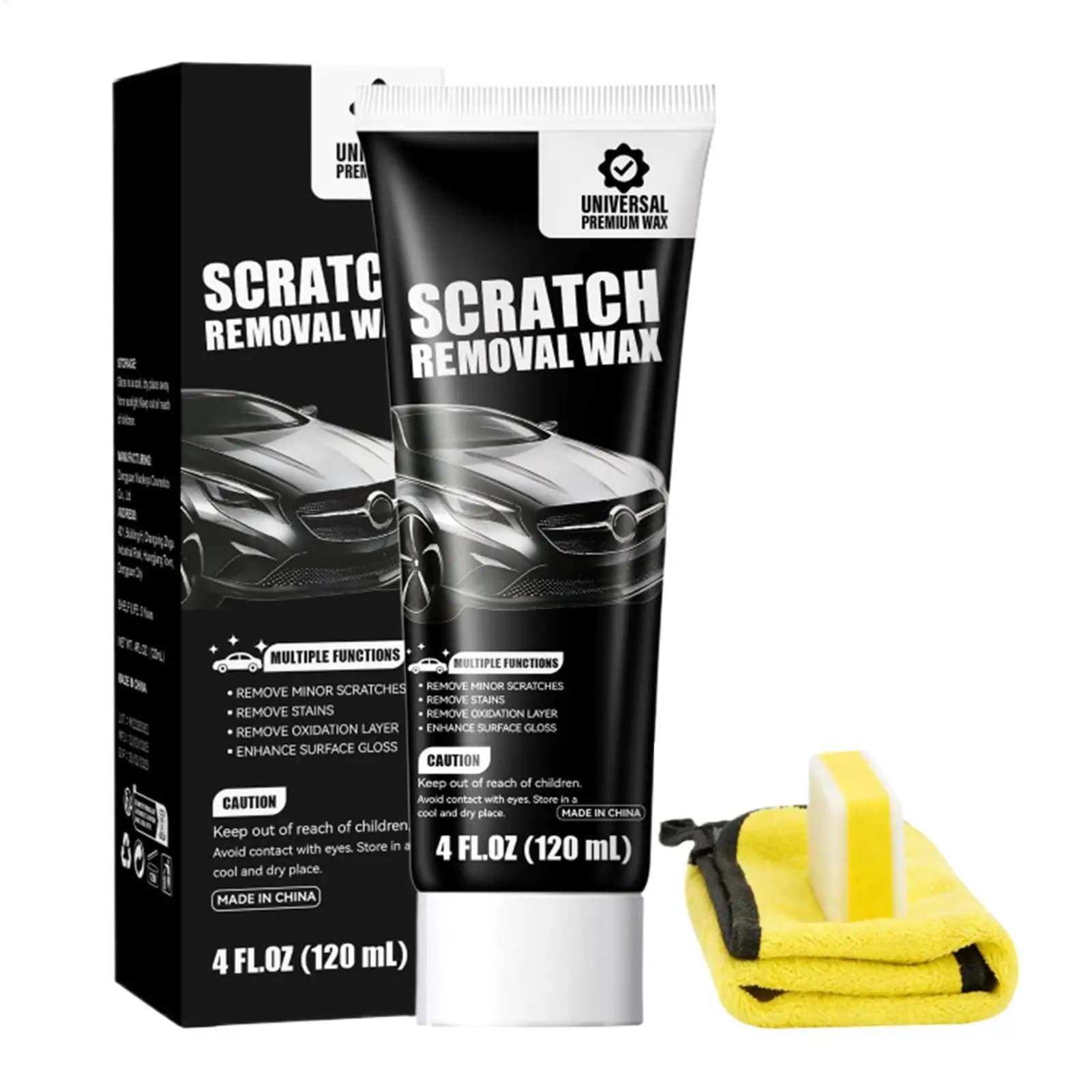 Scratch Repair for Vehicles 120ml Auto Wax Coating Paste Scratch Removal for Detailing Maintenance Restoration Exterior
