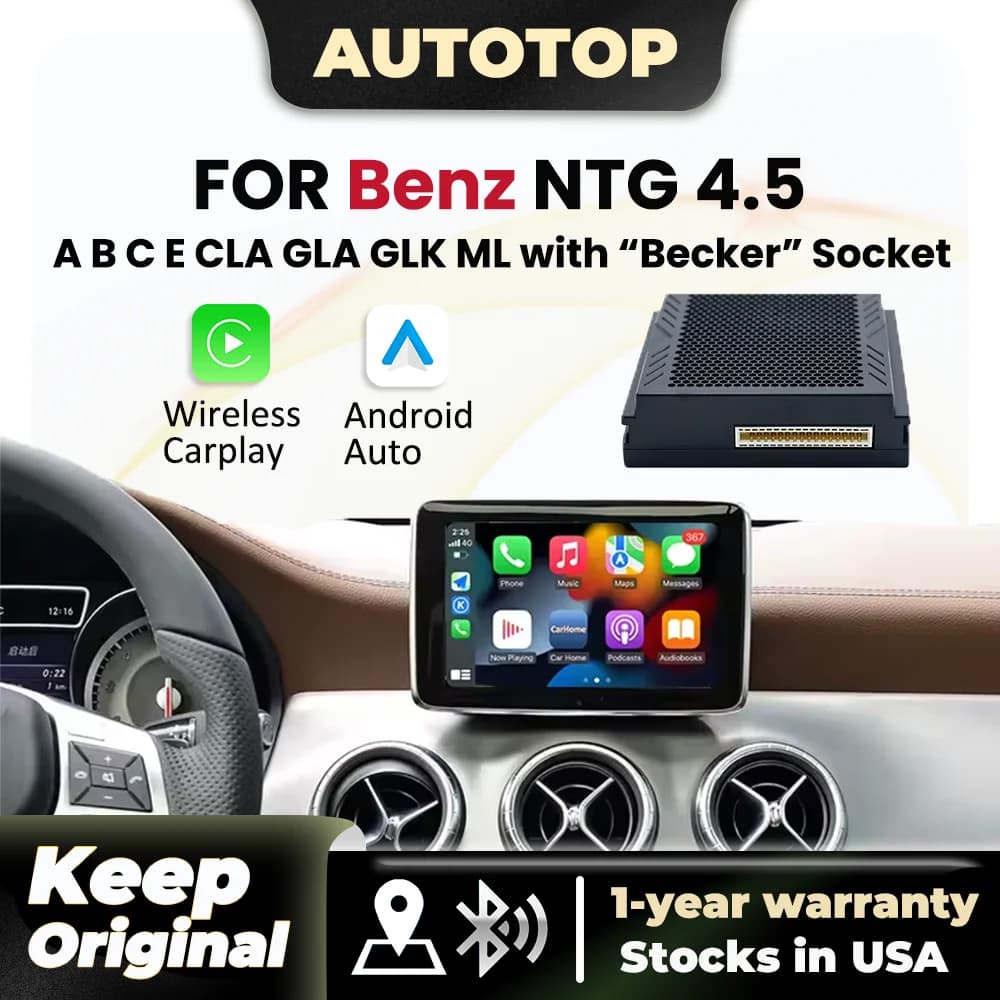 Wireless Carplay Android Auto Per Mercedes Benz ABCE CLA GLA GLK ML Sprinter NTG 4.5 Becker Modulo Con Bluetooth Specchio Link
