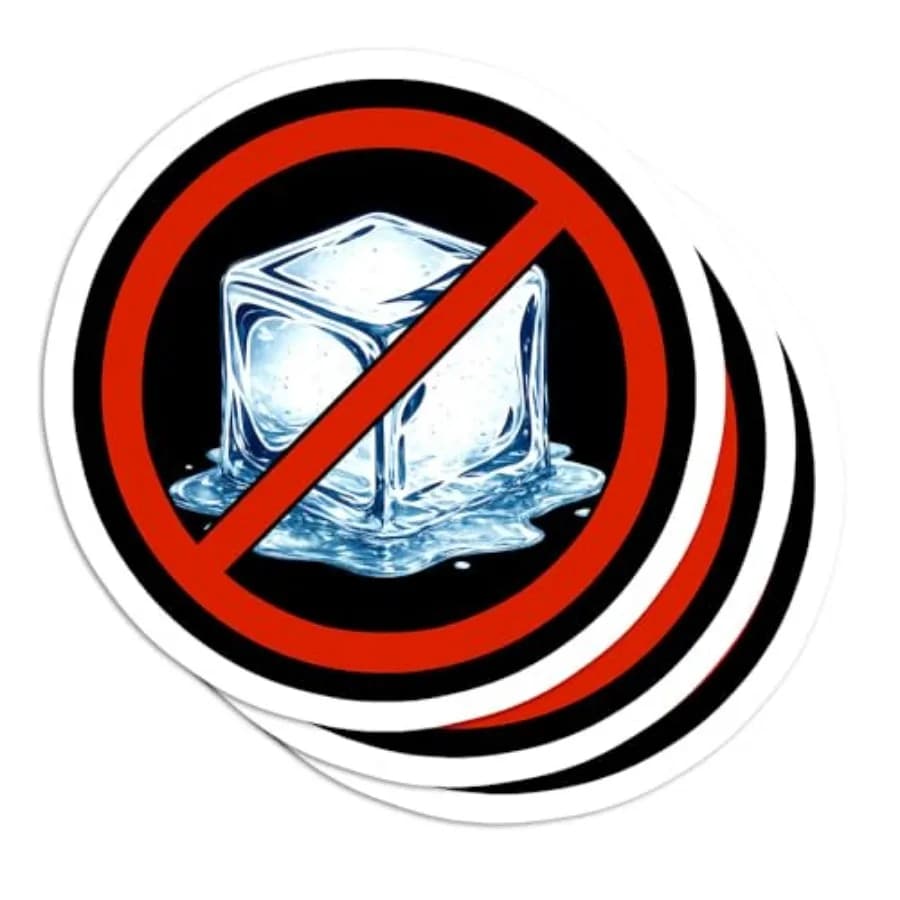 Pack of 3 3 Inches No ICE Protest Symbol Sticker, Abolish Immigration Enforcement Waterproof Vinyl Stickers for Laptop Water Bo