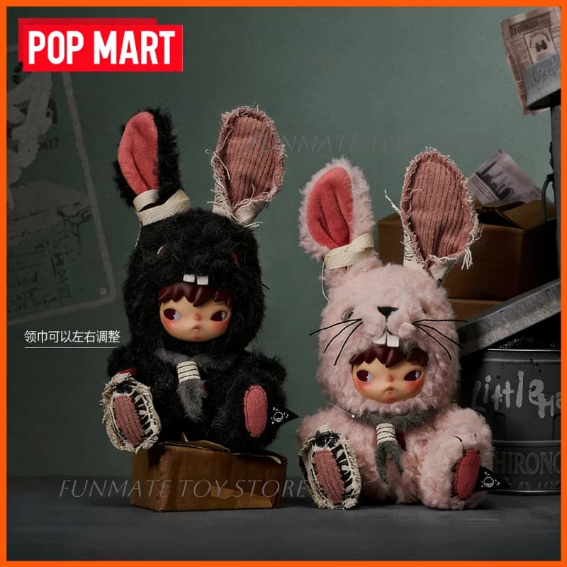 New Keyring POP MART Hirono Little Hare in Plush, Blind Box Collection, Decorative Pendant, Gift for Passionate about Souls and Children