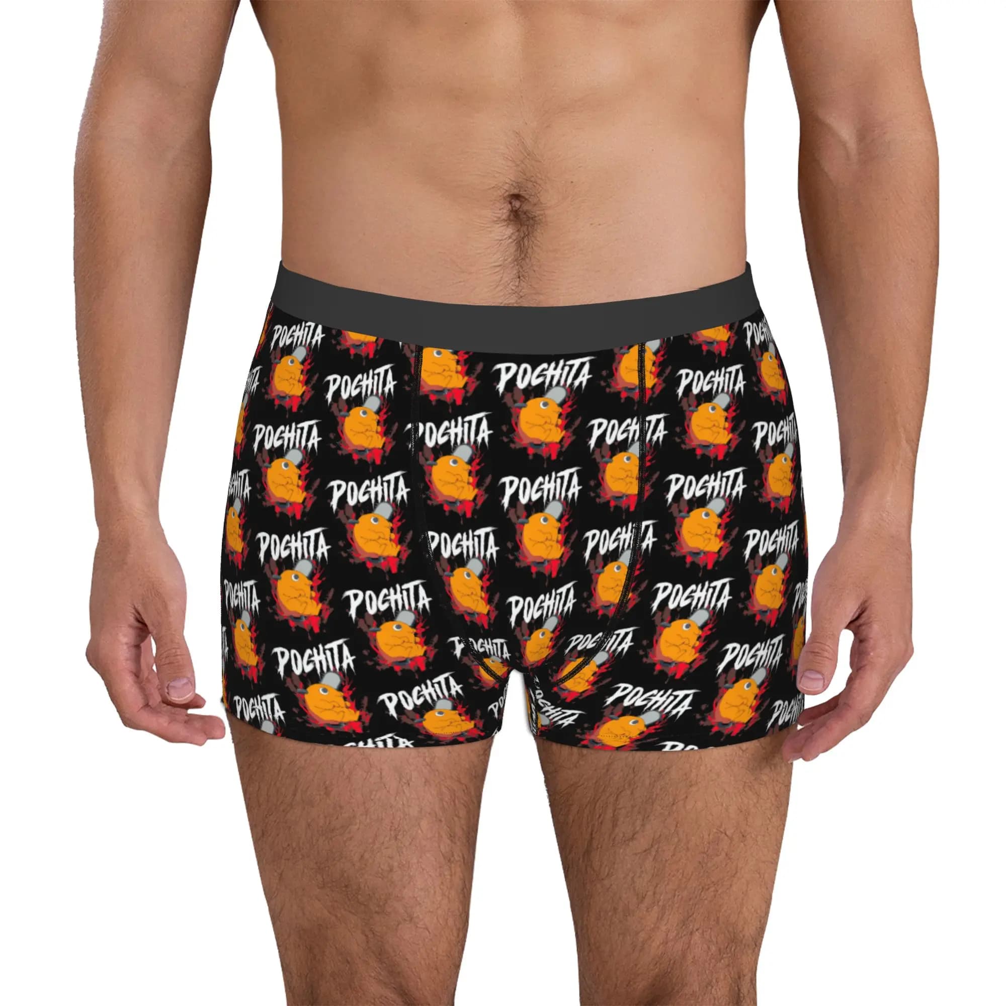 Novelty Manga Chainsaw Man Pochita Boxers Shorts Panties Male Underpants Comfortable Anime Briefs Underwear