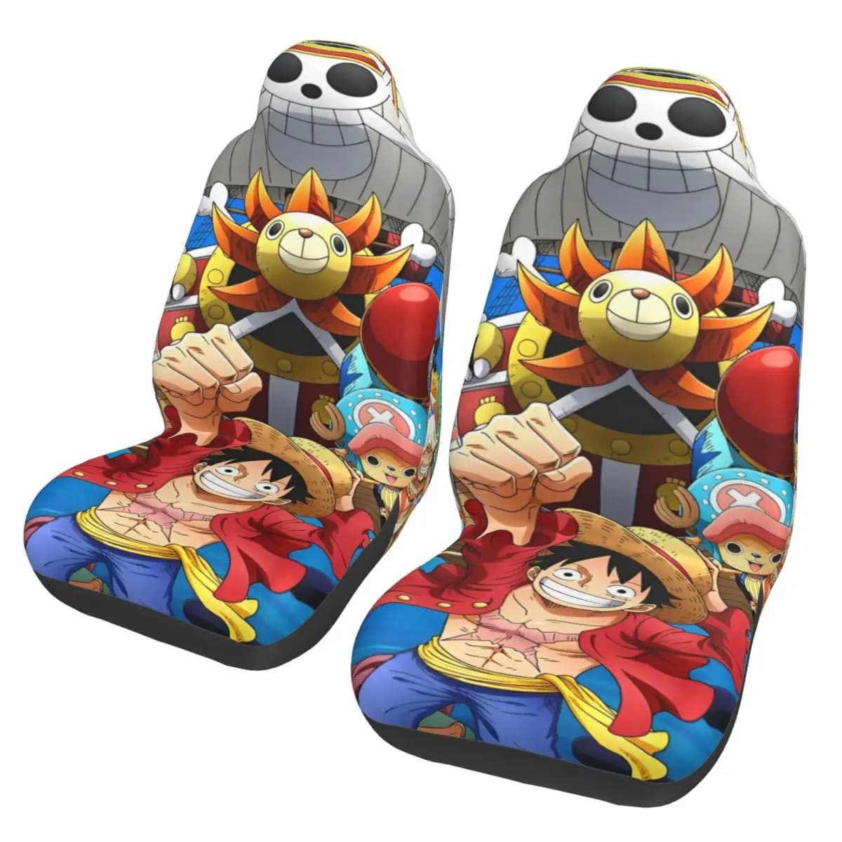 Universal Anime One Piece Covers, Auto Seat Protective Accessories, Suitable for All Types of Models, Fabric Seat Protection