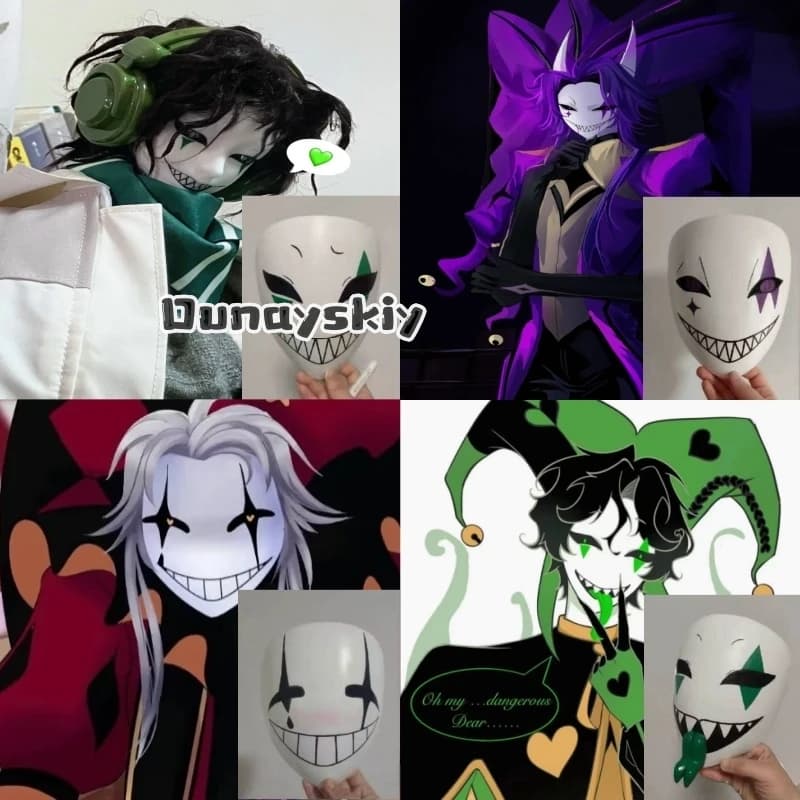 Maschera in PVC per Cosplay Anime Game Circus, Maschera Little P Dipinta a Mano, Personalizzabile, Impermeabile, Resistente allo Sbiadimento, Effetto 3D Visibile