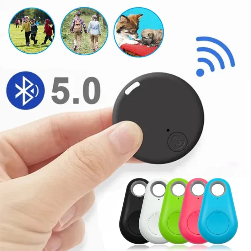 Mini Localizzatore GPS Bluetooth 5.0, Dispositivo Anti-Smarrimento Rotondo per Animali Domestici, Bambini, Borse, Portafogli, Tracker Intelligente