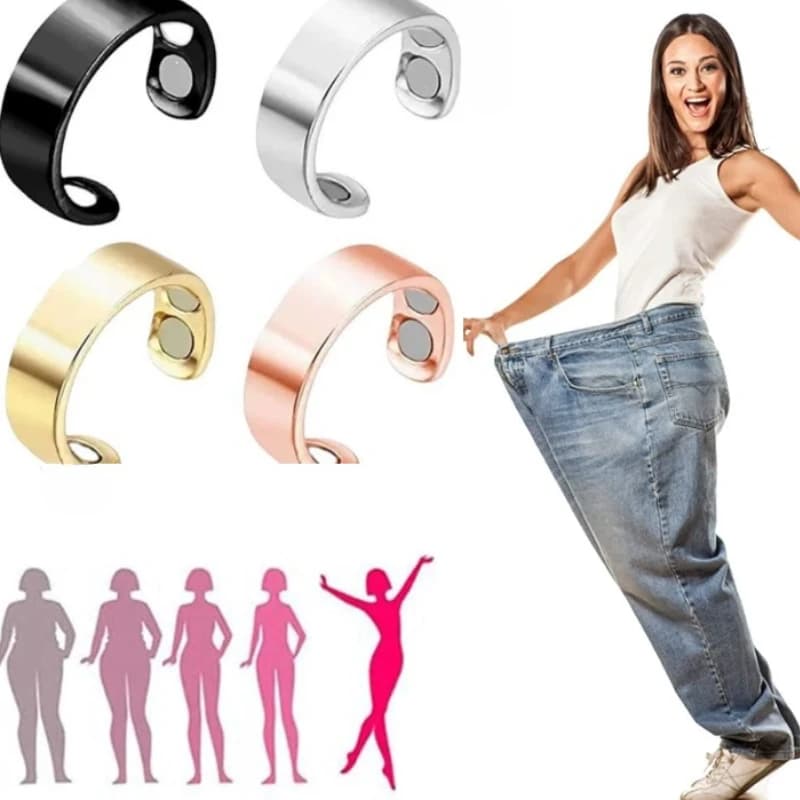 Nuovo anello regolabile alla moda per terapia magnetica doppia, gioielli per accessori quotidiani per la salute degli uomini e delle donne