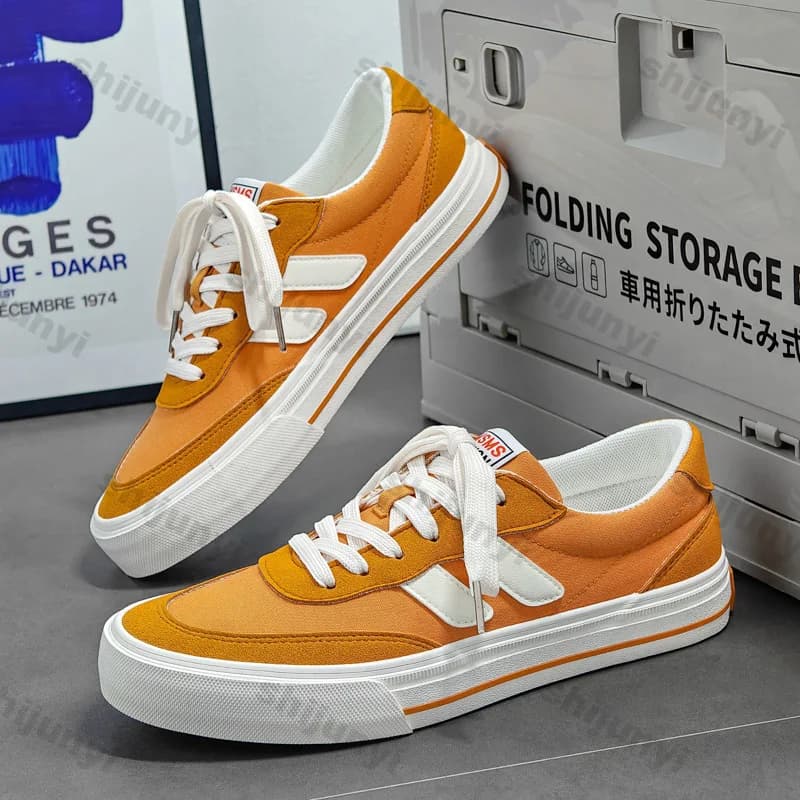 Scarpe di tela da uomo estive traspiranti moda cucito incrociato legato scarpe casual vintage comode scarpe vulcanizzate da esterno antiscivolo