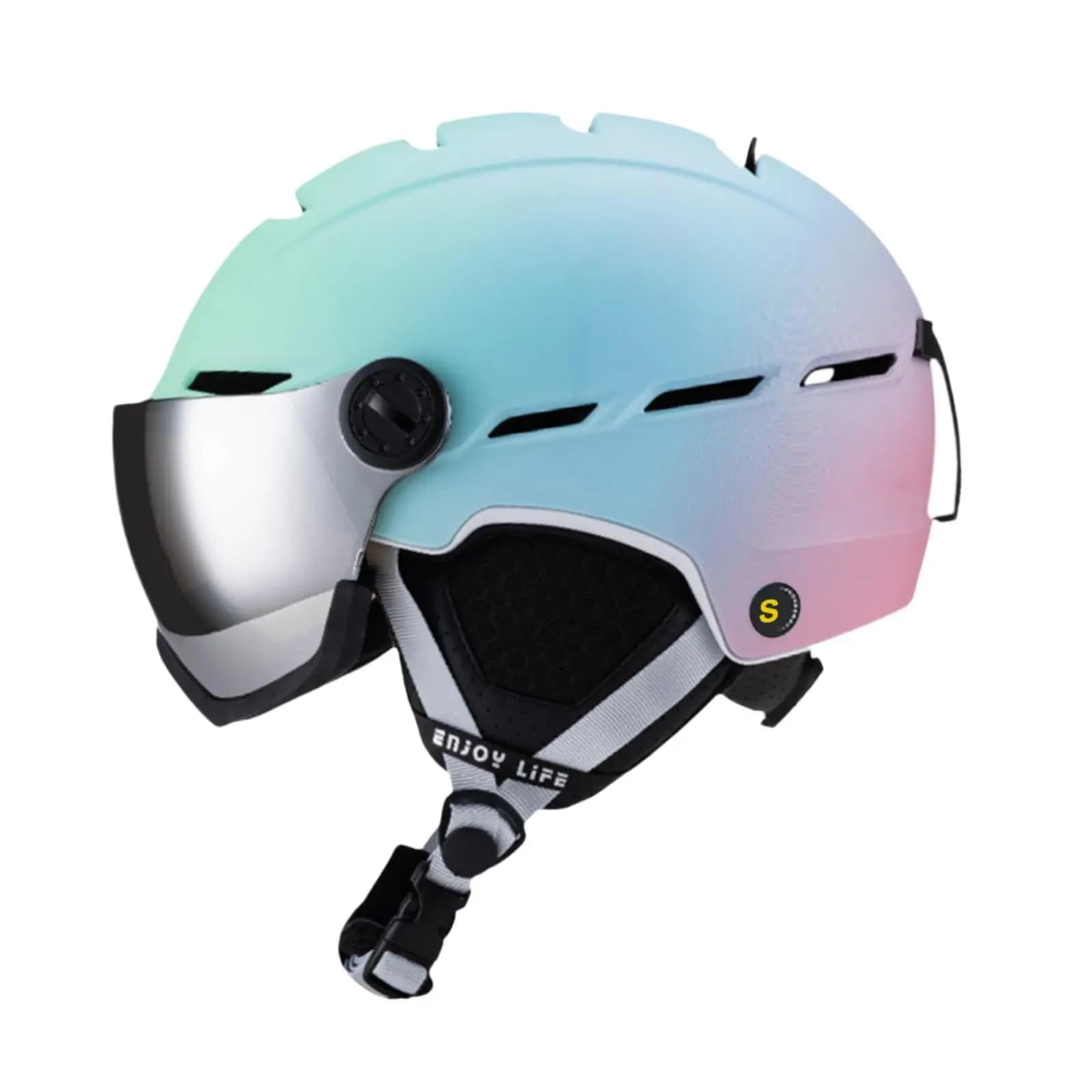 Set Casco e Occhiali da Sci, Casco da Snowboard Ventilato e Antiurto per Ciclismo, Sport sulla Neve, Montagna, Strada, Skateboard