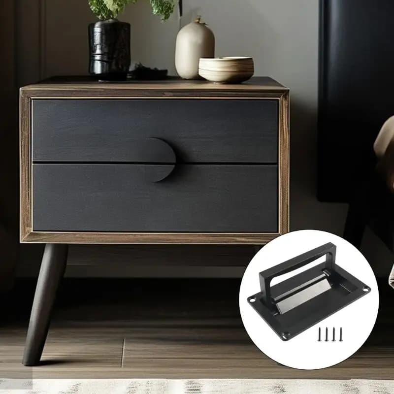Maniglia invisibile da incasso per cassetto nascosto per cassette degli attrezzi, porta armadio durevolezza, hardware per