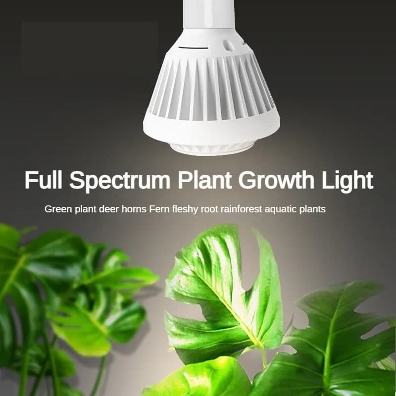 E27, Indoor Cultivation Lamp in Full Mirror COB, Plant Lamp, Growth Lamp, Phyto for Fat Plants, Flowers and Seeds, Color Temperature 3500K